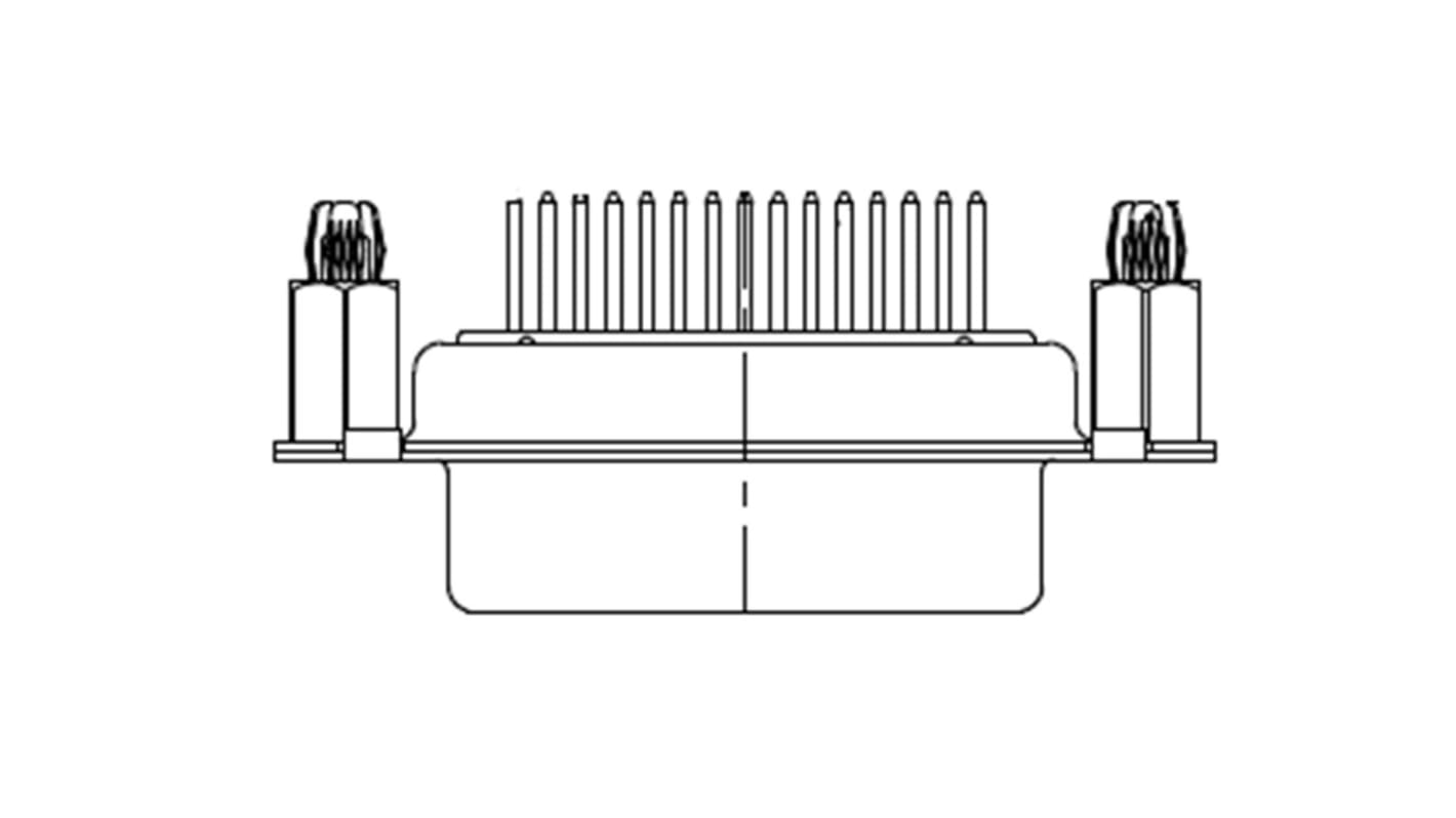 FCT from Molex 173109 9 Way D-sub Connector Socket, 2.84mm Pitch