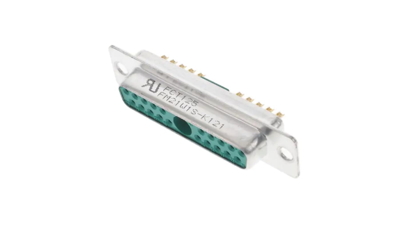 Conector D-sub FCT from Molex, Serie 173107, Recto, Montaje de Cable, Hembra, con Roscado