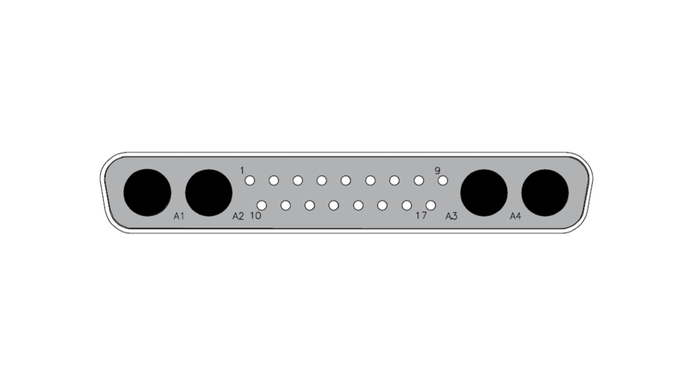 Conector D-sub FCT from Molex, Serie 173107, paso 2.84mm, Recto, Montaje en PCB, Macho