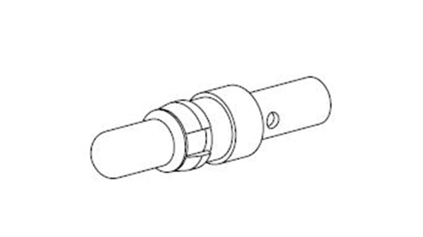 FCT from Molex, 172704 Series, Male Crimp D-sub Connector Contact, Gold over Nickel, 14 → 12 AWG