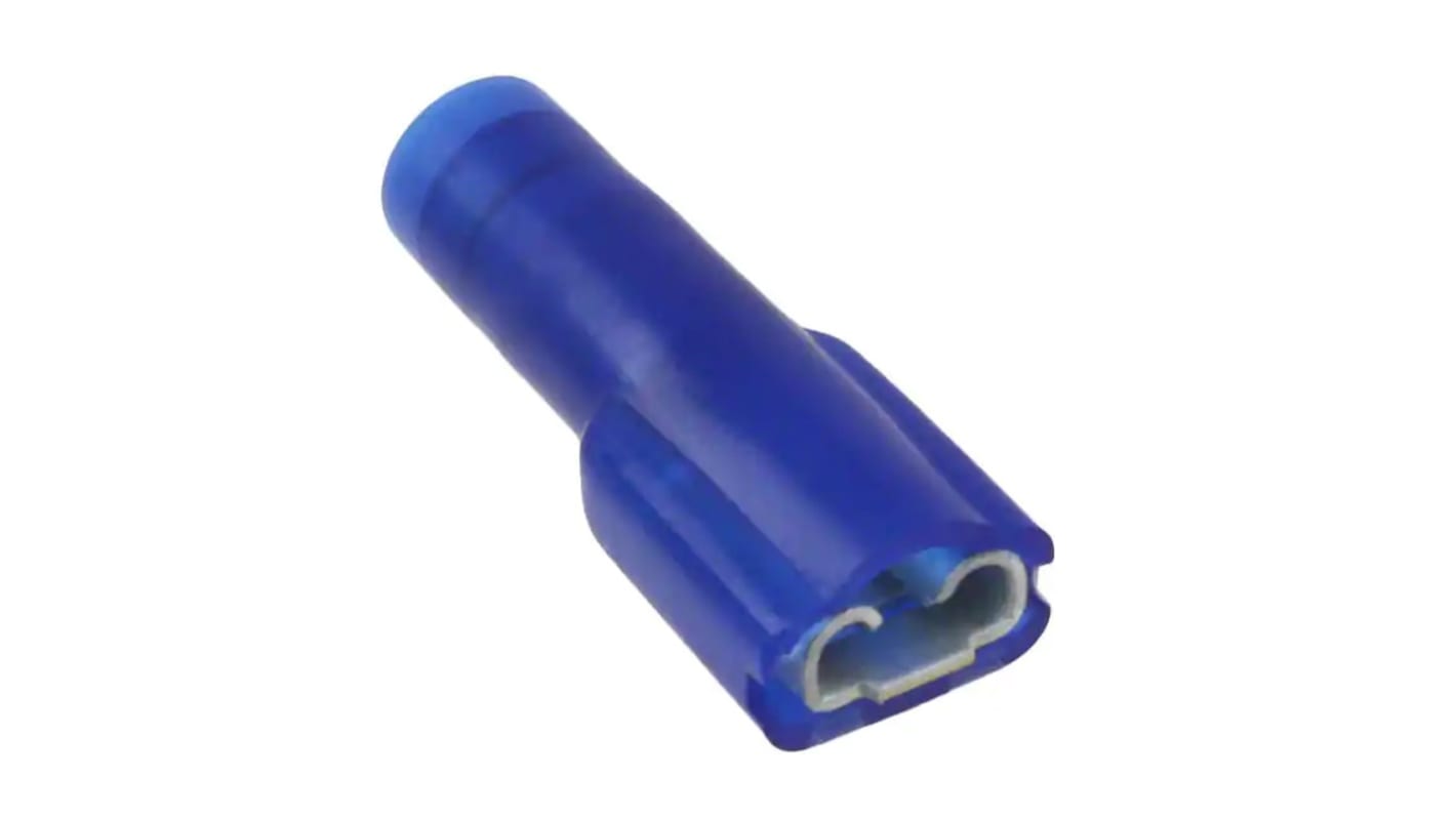 Molex 19002 Blue Insulated Female Spade Connector, Receptacle, 4.75 x 0.81mm Tab Size