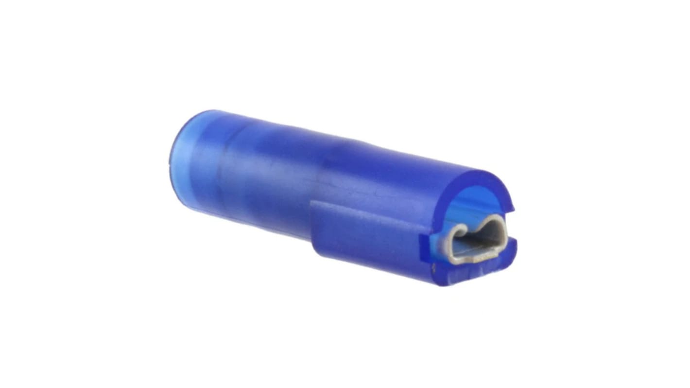 Terminal de lengüeta hembra aislado de color Azul Molex 19002 de crimpar, 2.79 x 0.51mm