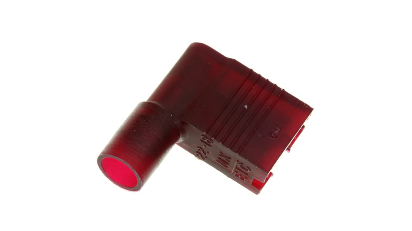 Cosse faston Molex, 22 AWG, Isolée, Rouge, série : 19006