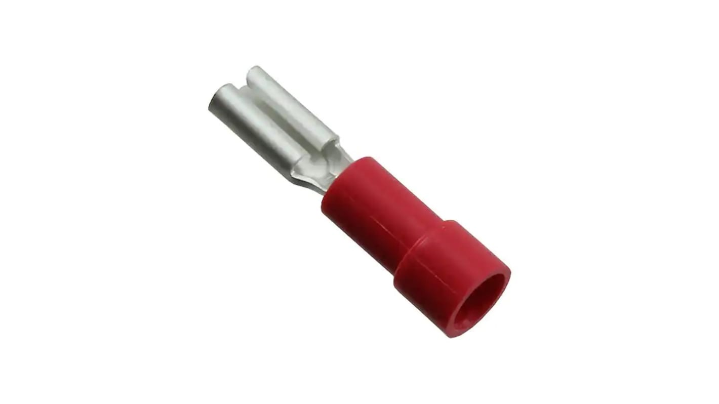 Molex 19017 Red Insulated Female Spade Connector, Receptacle, 2.79 x 0.81mm Tab Size