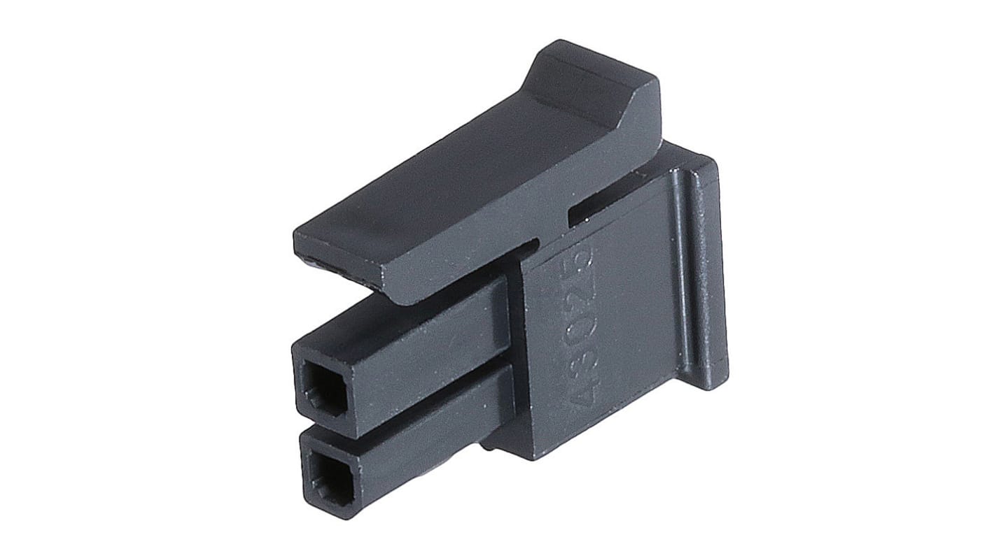 Carcasa de conector de crimpado Molex 430250210, Serie 43025, paso: 3mm, 2 contactos, 2 filas, Hembra