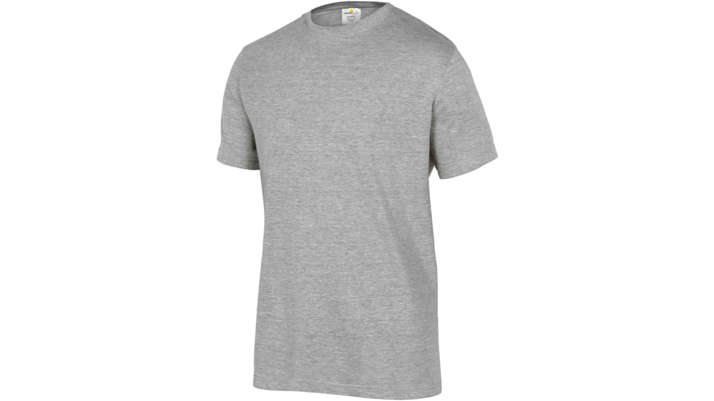 Delta Plus Grey Cotton Short Sleeve T-Shirt, UK- 40, EUR- L