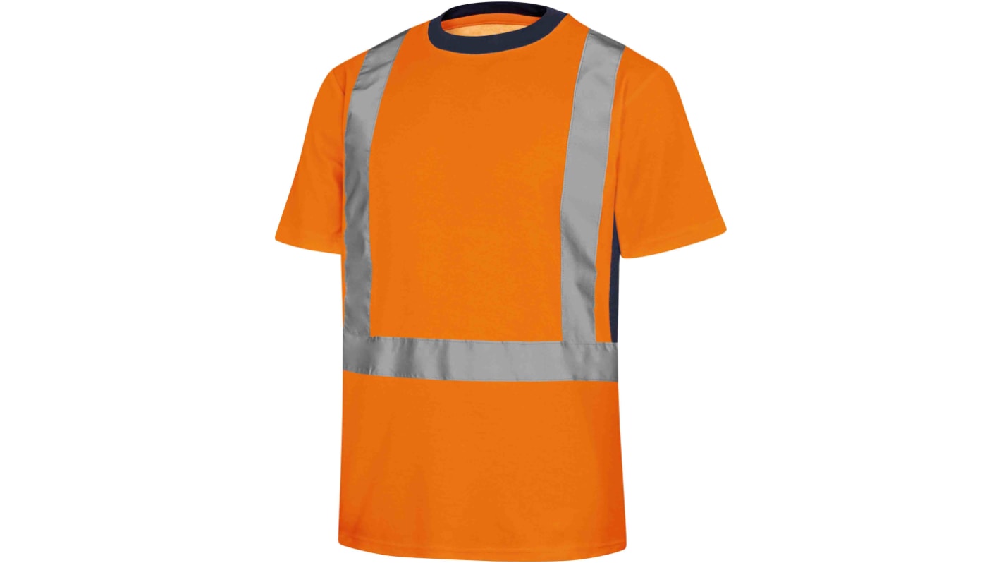 Delta Plus Warnschutz T-Shirt Kurz Orange fluoreszierend Unisex Größe L