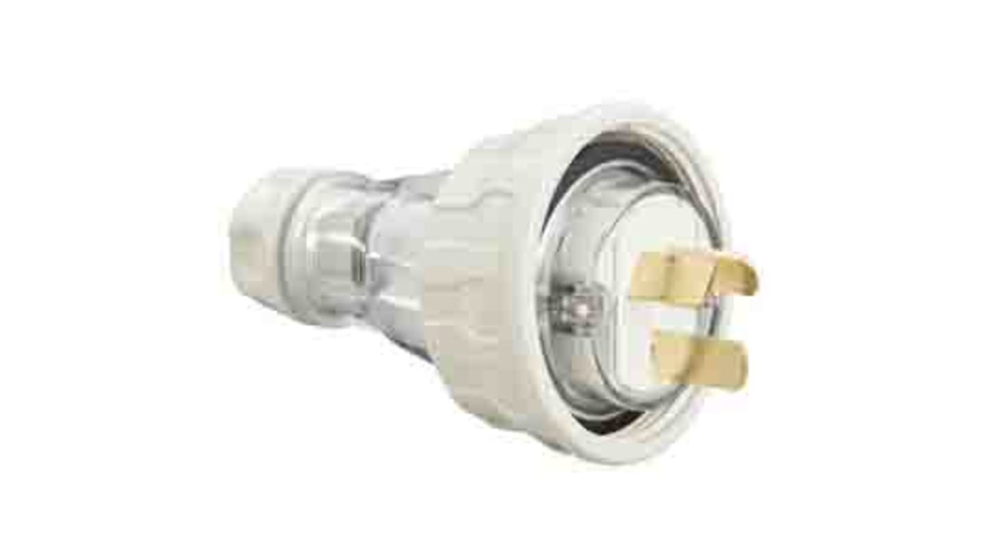 Clipsal Electrical, 56 Series IP66 Grey Cable Mount 1P + N + E Industrial Power Plug, Rated At 20A, 250 V