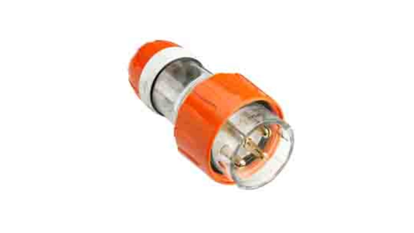 Clipsal Electrical, 56 Series IP66 Orange Cable Mount 3P + E Industrial Power Plug, Rated At 50A, 500 V