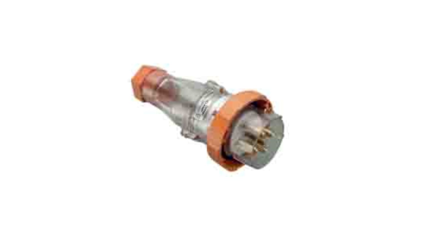 Clipsal Electrical, Series 66P IP66 Orange Cable Mount Industrial Power Plug, Rated At 63A, 500 V