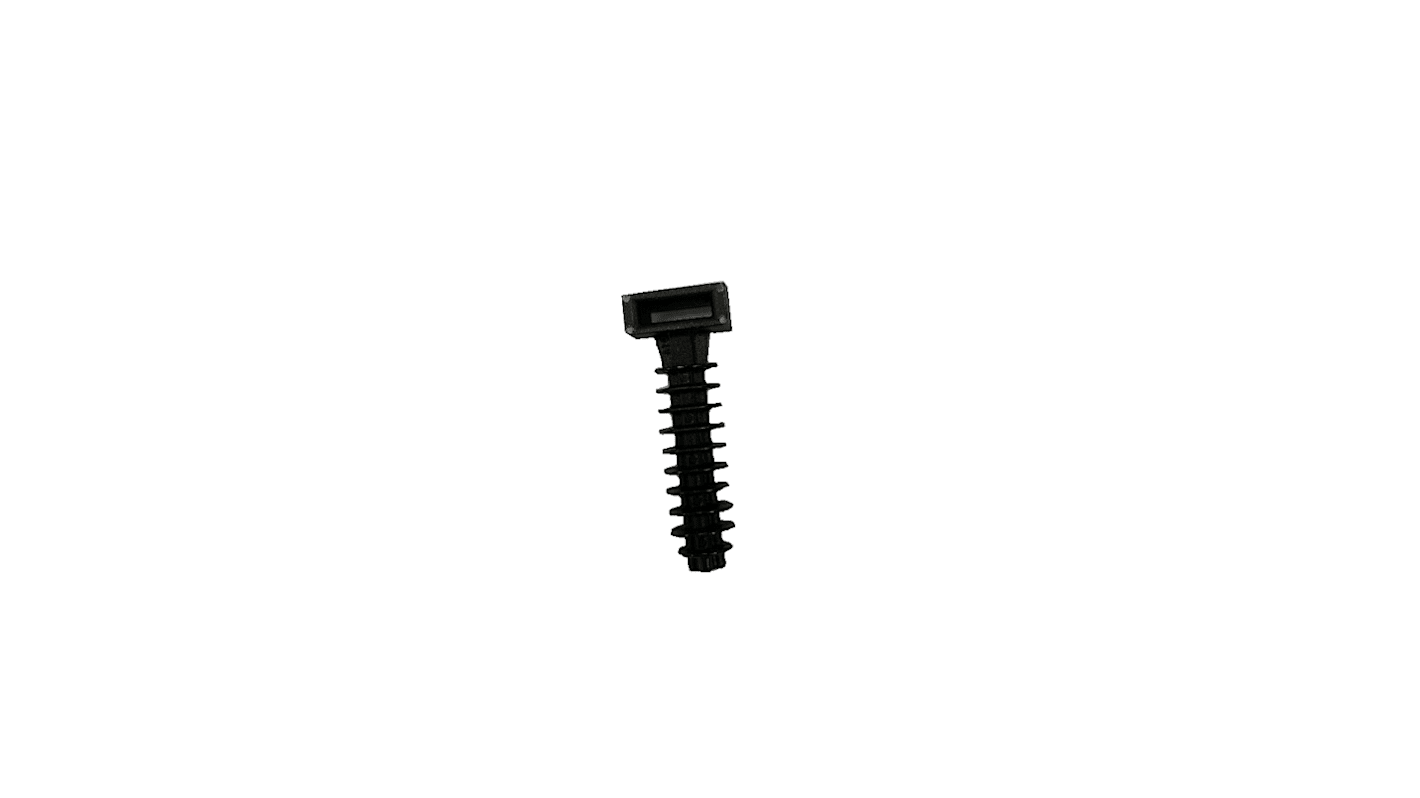 RS PRO Black Cable Tie Mount 14.9 mm x 40.2mm, 10mm Max. Cable Tie