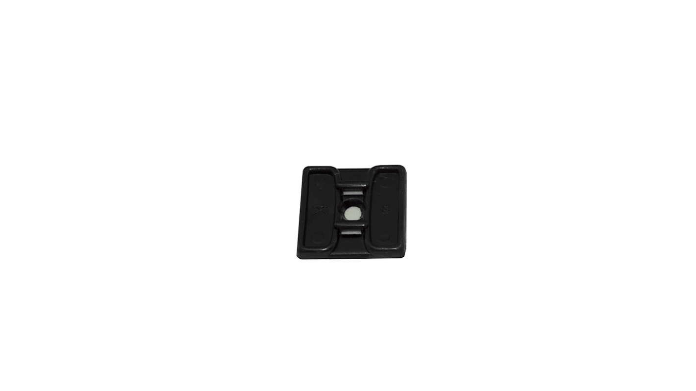 Befestigungssockel selbstklebend, Nylon 66 Schwarz 29.2mm x 29,2 mm, für 5mm → 5.5mm Kabelbinder, 100 Stück