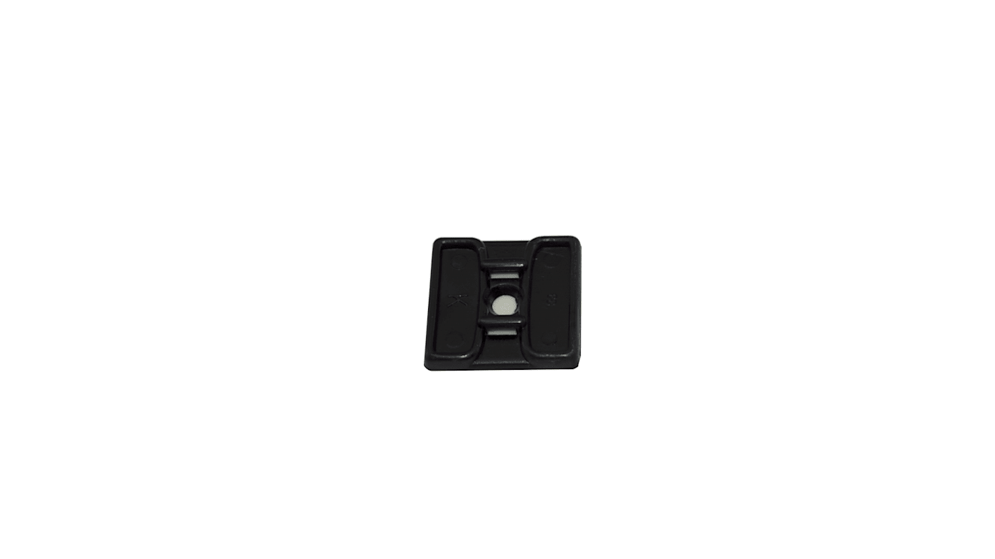 RS PRO Befestigungssockel selbstklebend, Nylon 66 Schwarz 29.2mm x 29,2 mm, für 5mm → 5.5mm Kabelbinder, 100 Stück