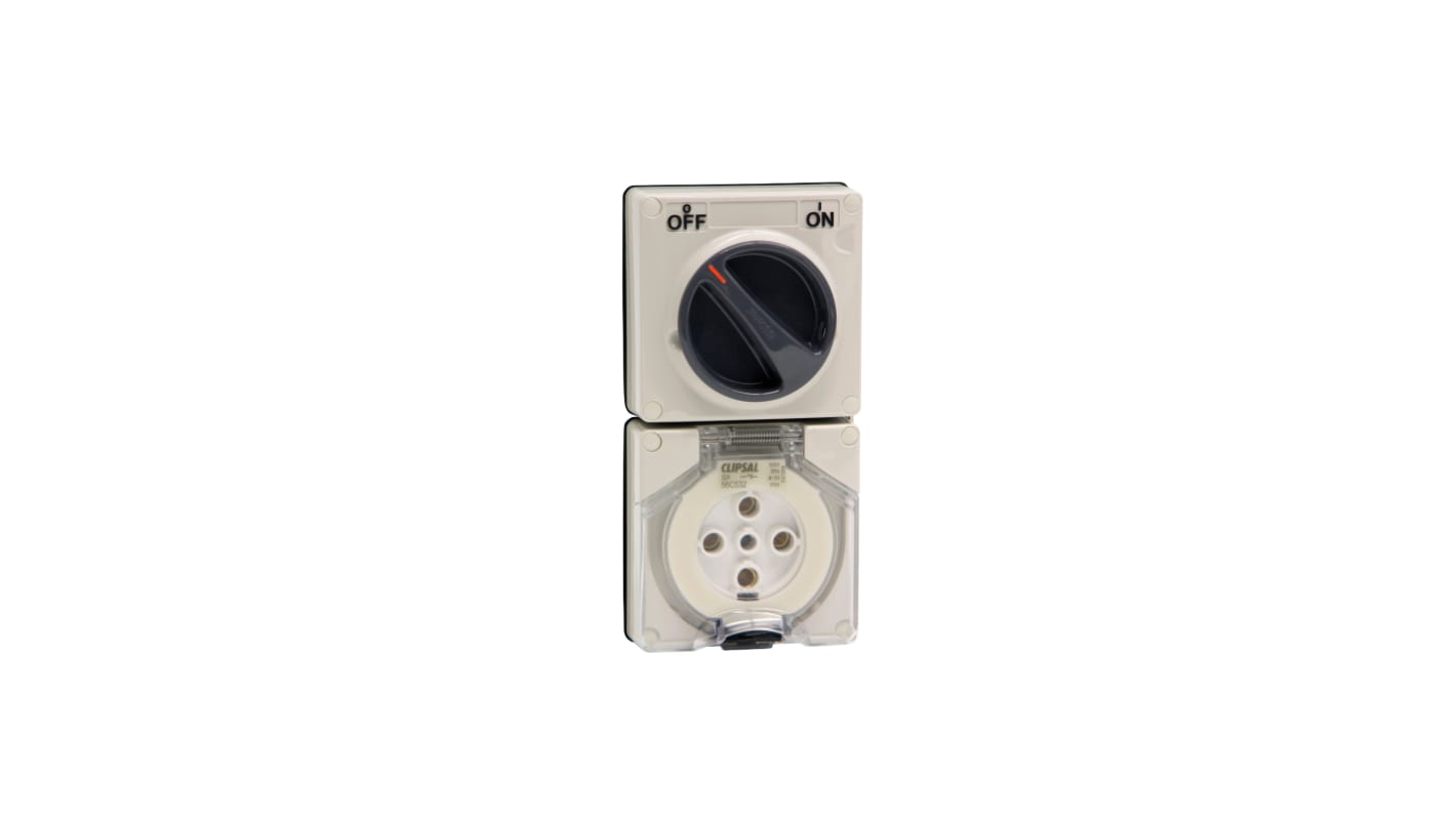 Clipsal Electrical IP66 White, Rated At 32A, 500 V