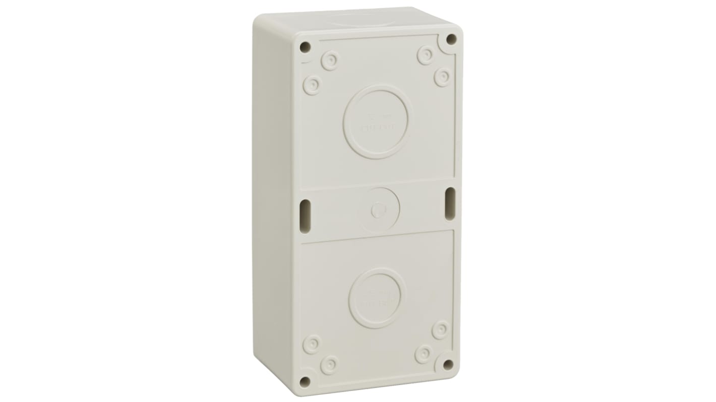 Clipsal Electrical 56 Series Grey PVC Back Box, IP66, 2 Gangs, 198 x 102 x 63mm