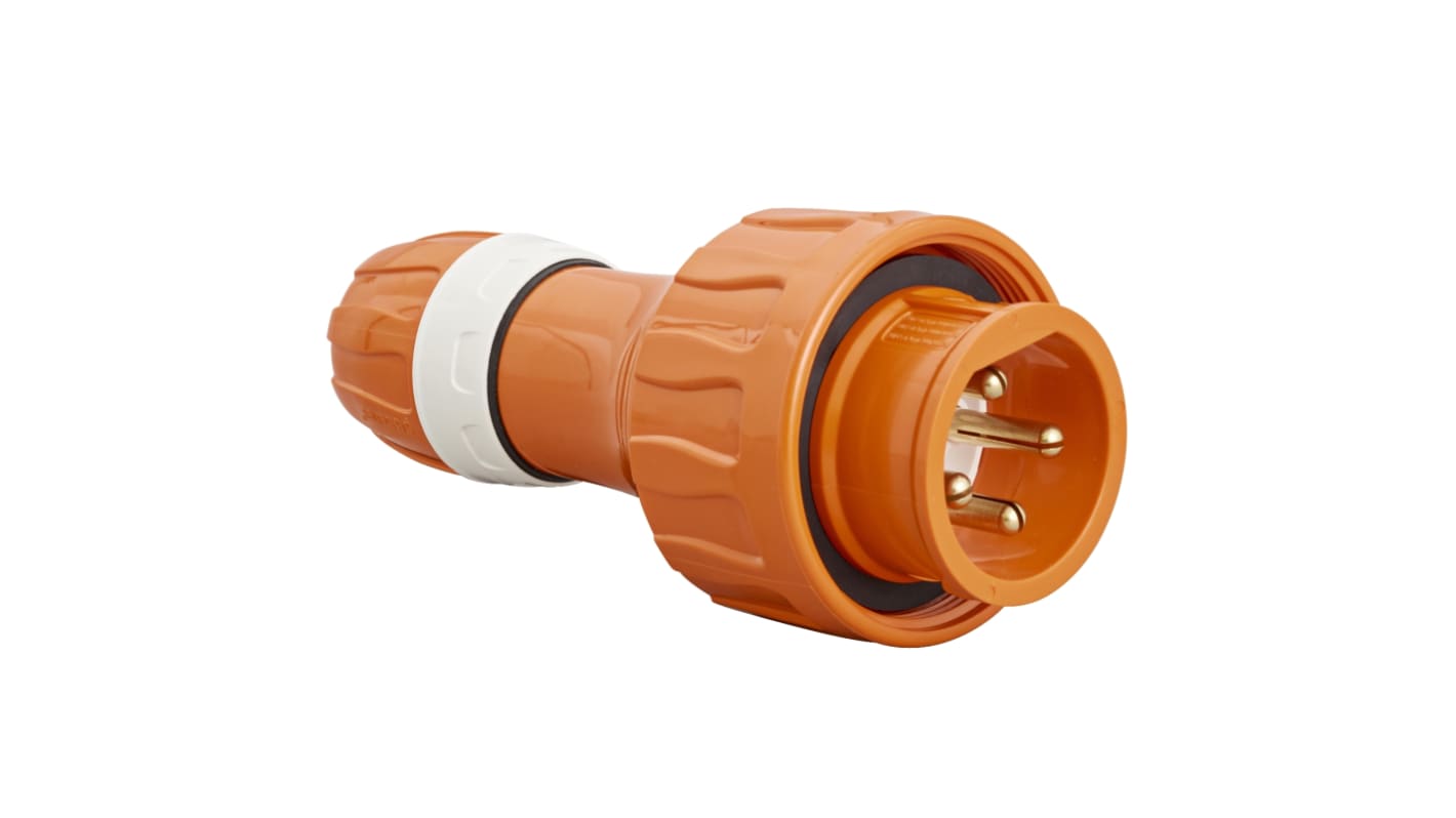 Clipsal Electrical, 56 Series IP66 Orange Cable Mount 3P + E Industrial Power Plug, Rated At 20A, 500 V