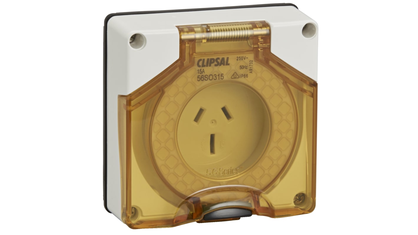 Clipsal Electrical White, Rated At 15A, 250 V