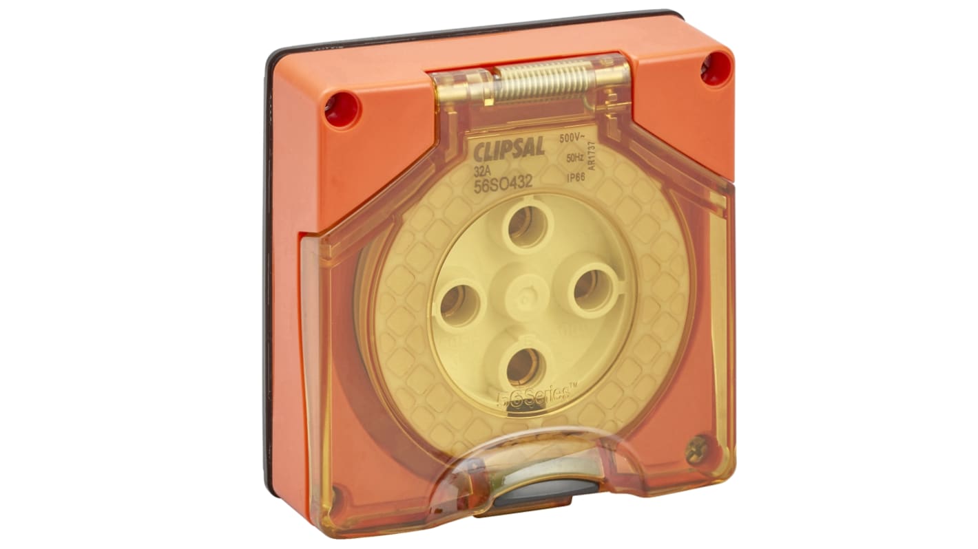 Clipsal Electrical Orange, Rated At 32A, 500 V