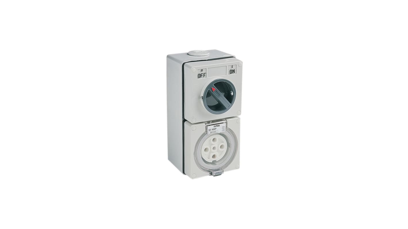 56C550-RW | Clipsal Electrical IP66 White, Rated At 50A, 500 V | RS