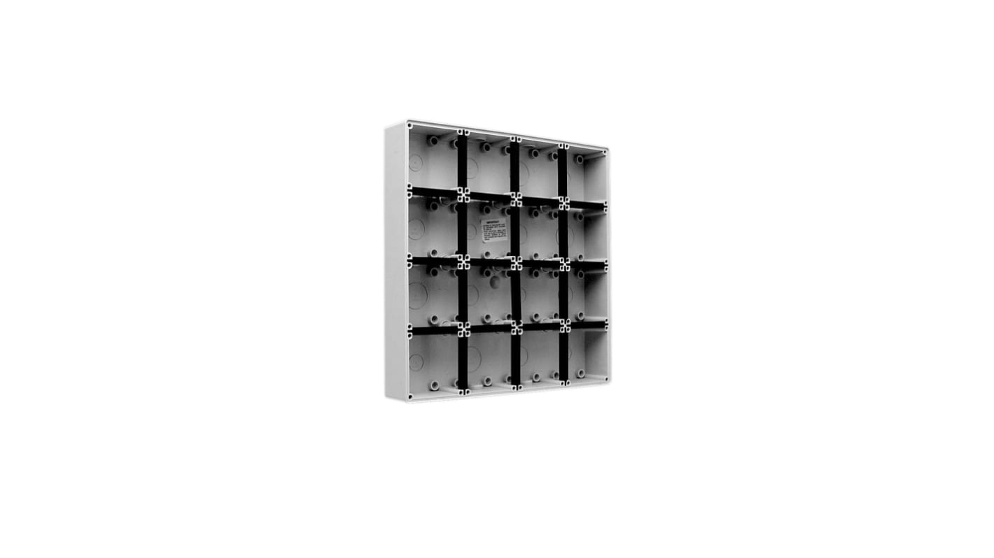 Clipsal Electrical 56 Series Grey PVC Back Box, IP66, 16 Gangs, 396 x 396 x 63mm