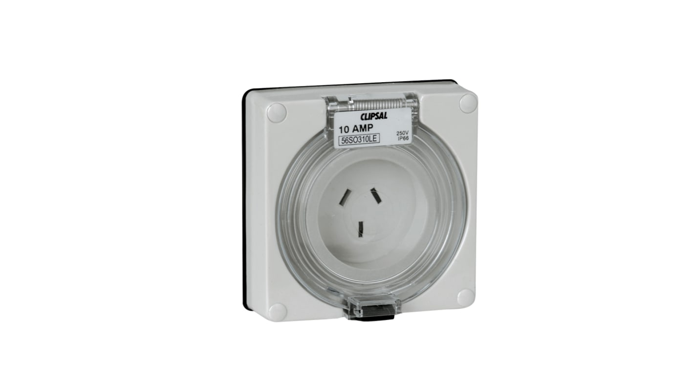 Clipsal Electrical IP66 White, Rated At 10A, 250 V