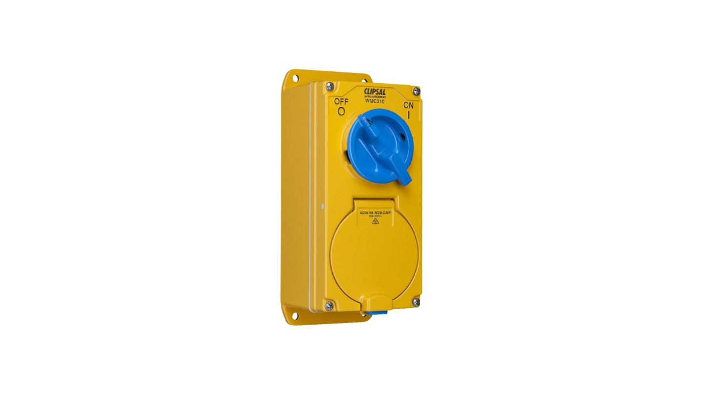 Clipsal Electrical Yellow, Rated At 15A, 250 V