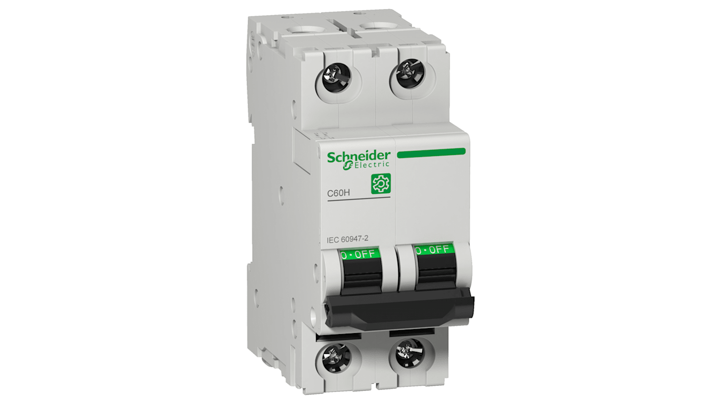 Schneider Electric C60H MCB Leitungsschutzschalter Typ C, 2-polig 6A, Abschaltvermögen 10 kA Multi 9