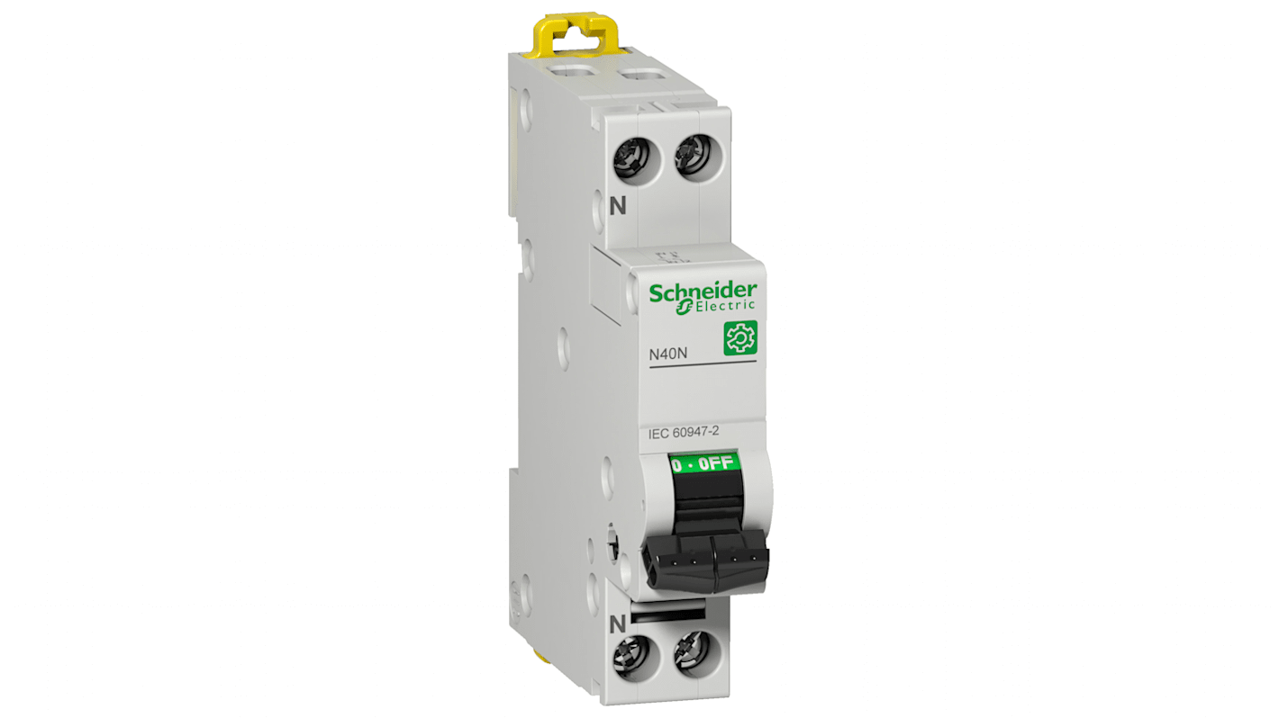 Disjoncteur Schneider Electric N40N 1P, 10A, pouvoir de coupure 10 kA, montage rail DIN