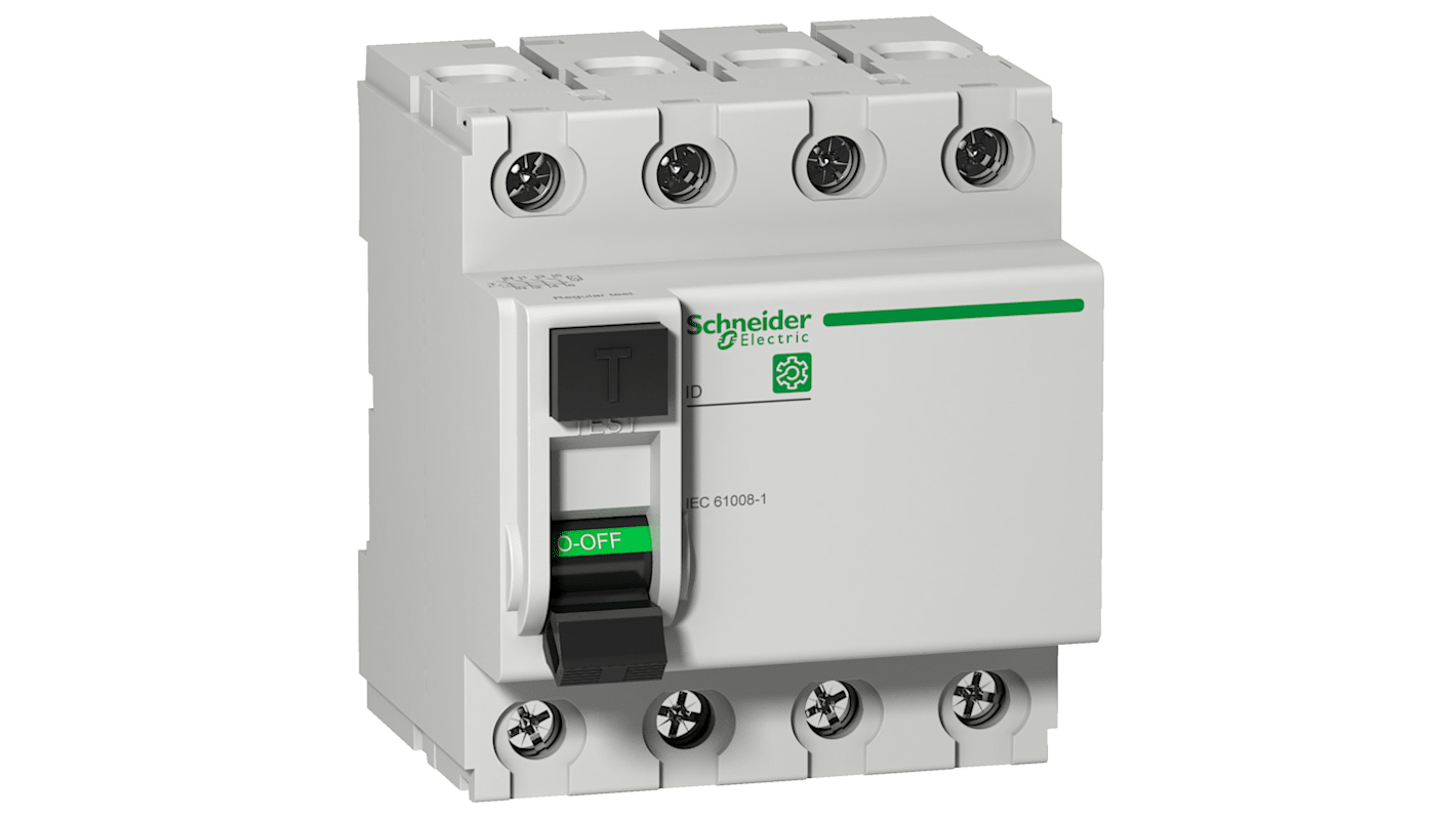 Interrupteur différentiel Schneider Electric ID, 4 Pôles, 40A, 300mA, Type AC