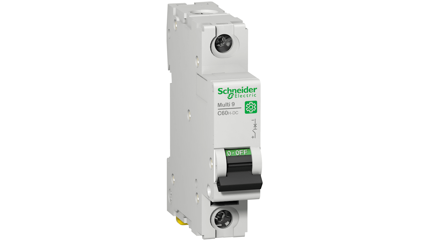 Schneider Electric C60H-DC MCB Leitungsschutzschalter Typ C, 1-polig 10A, Abschaltvermögen 10 kA Multi 9