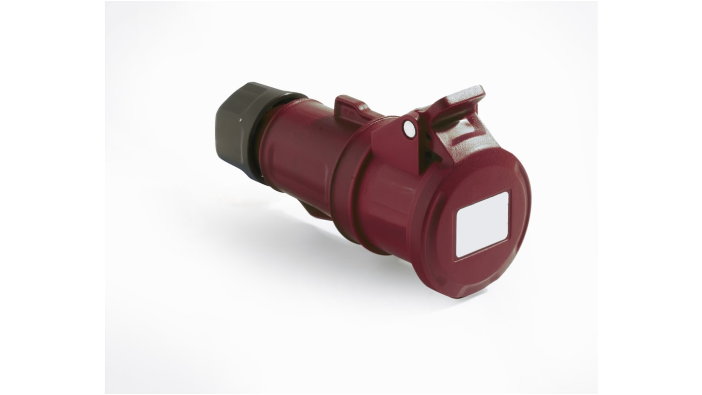RS PRO IP54 Red Cable Mount 4P Industrial Power Socket, Rated At 16A, 380 → 415 V