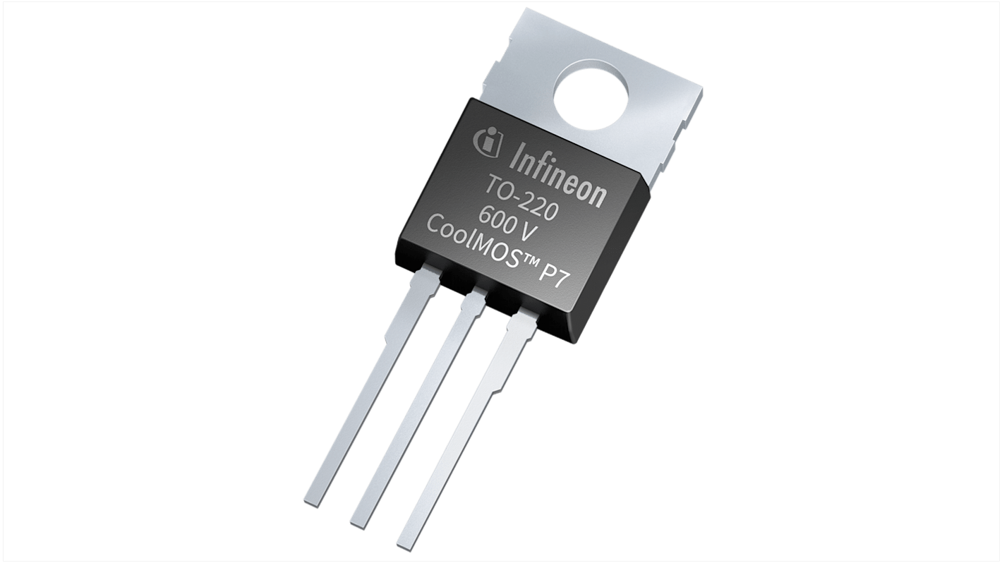 MOSFET Infineon, canale N, 0,18 Ω, 18 A, TO-220, Su foro