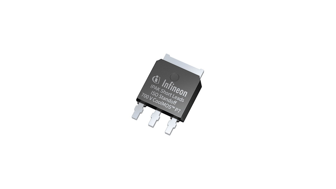 Infineon Nチャンネル MOSFET700 V 12.5 A スルーホール パッケージIPAK SL (TO-251 SL) 3 ピン