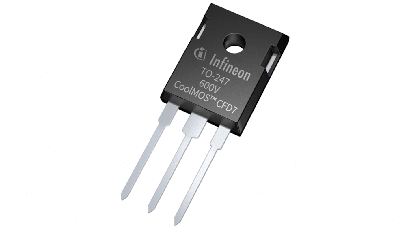 MOSFET, 1 elem/chip, 63 A, 600 V, 3-tüskés, TO-247 CoolMOS™ CFD7