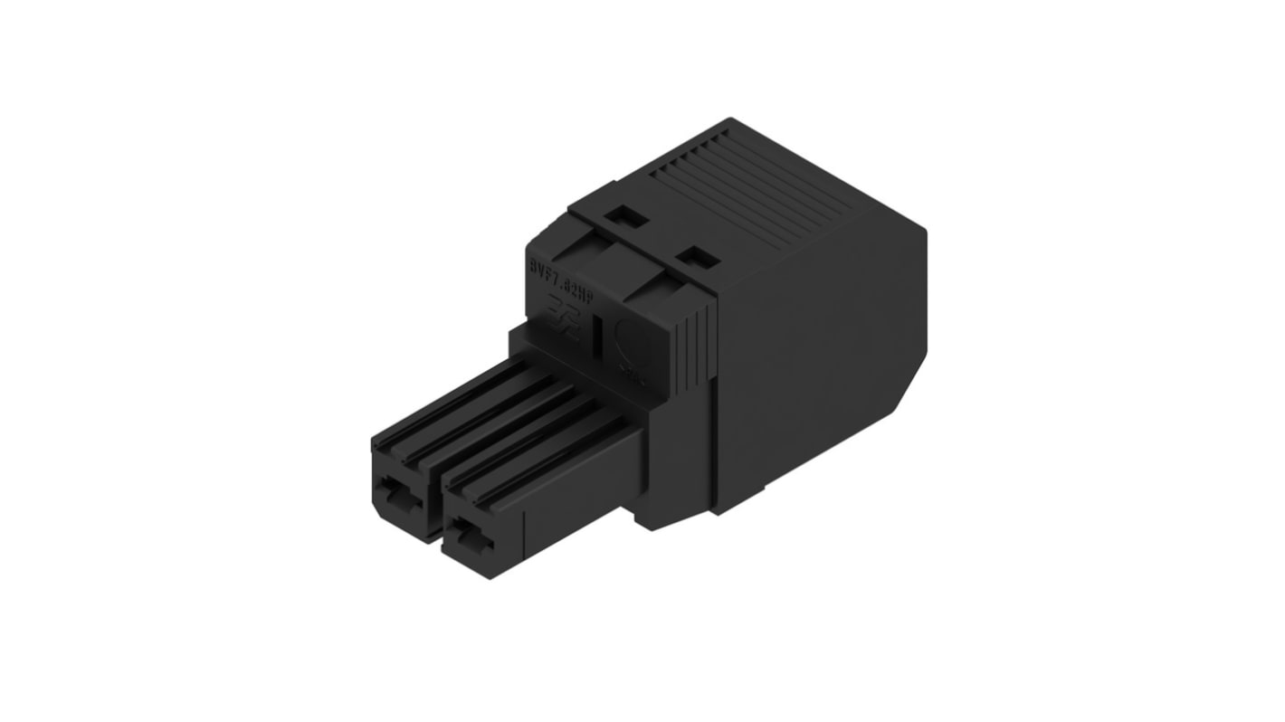 Conector de PCB Hembra Weidmuller de 2 vías , paso 7.62mm, montaje roscado