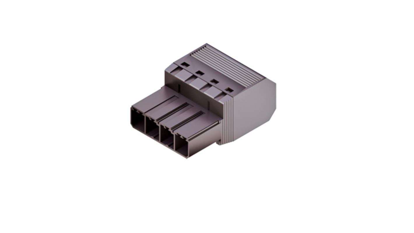 Weidmuller 7.62mm Pitch 4 Way Pluggable Terminal Block, Plug, PCB