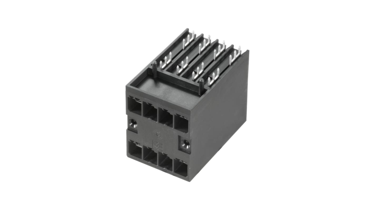 Conector de PCB Macho Weidmuller de 8 vías en 2 filas, paso 7.62mm, montaje PCB