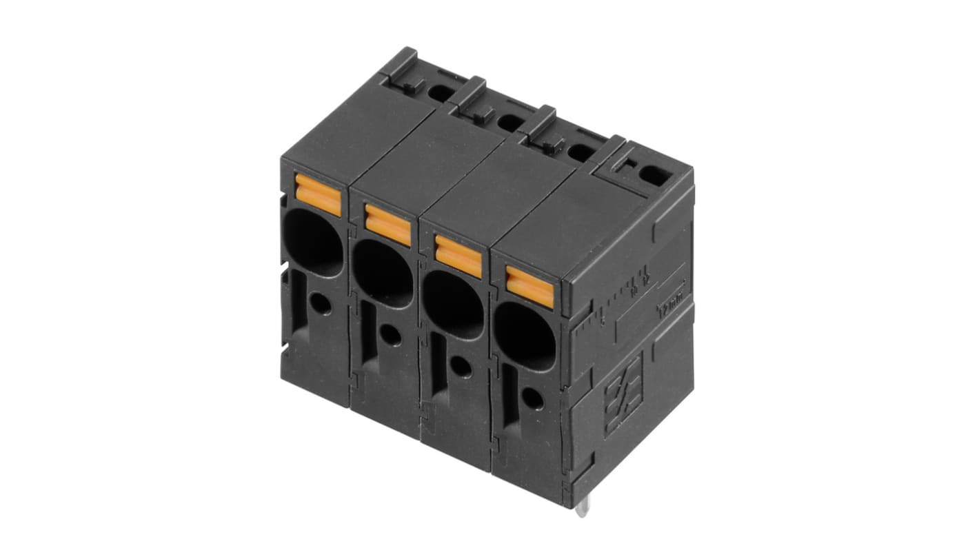 Weidmuller LL Series PCB Terminal Block, 3-Contact, 7.5mm Pitch, PCB Mount, 1-Row