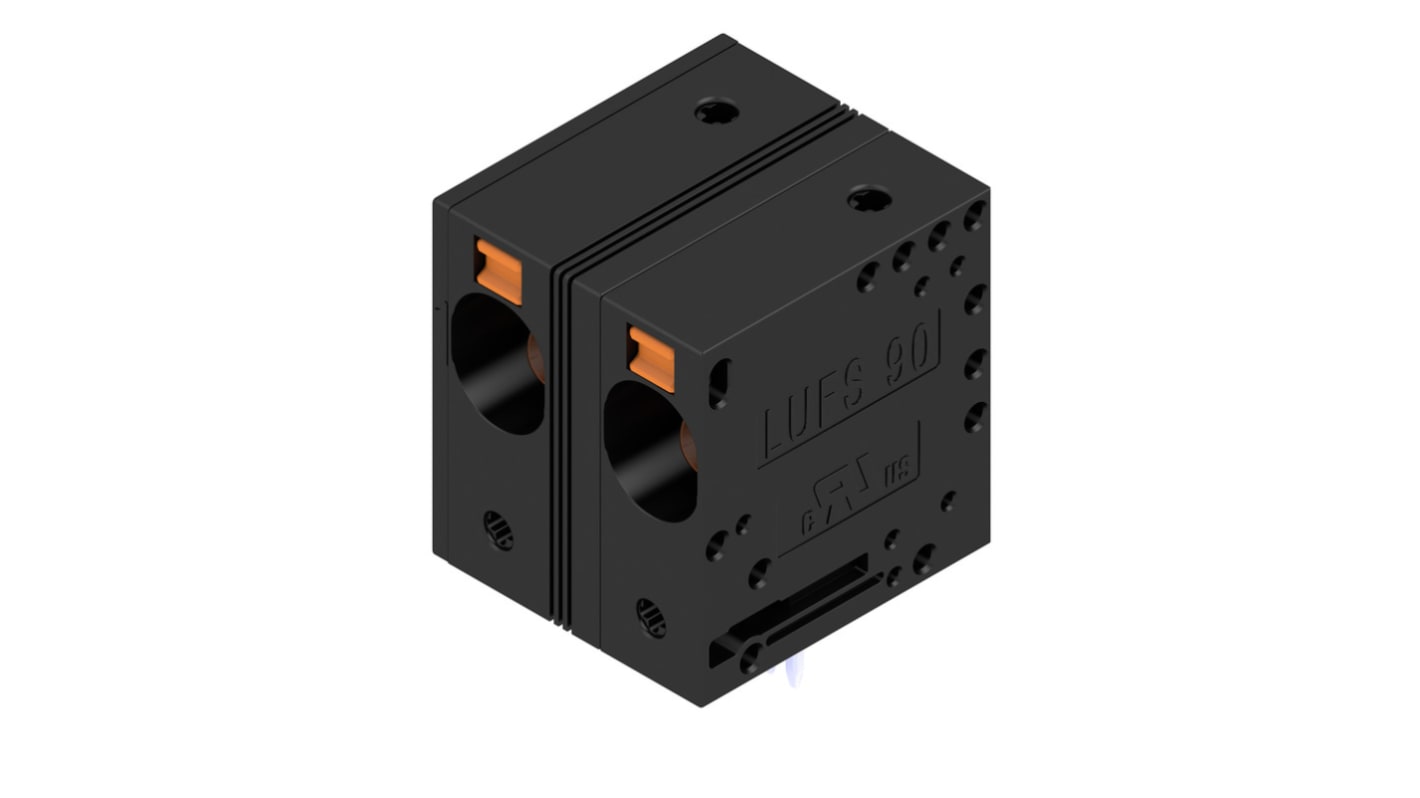 Weidmuller LU Series PCB Terminal Block, 2-Contact, 15mm Pitch, PCB Mount, 1-Row