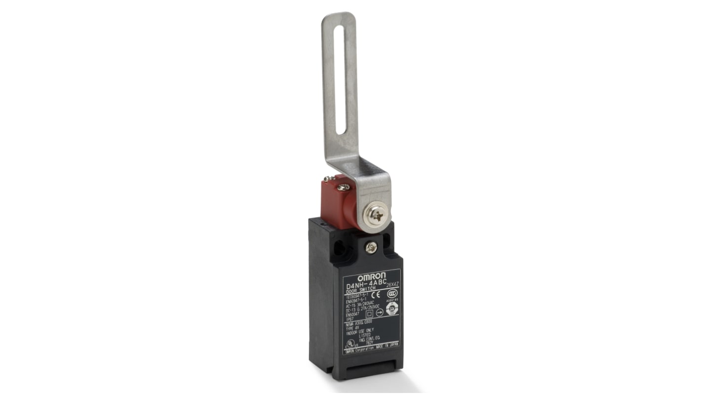 Omron D4NH Safety Interlock Switch, 2NC, Hinge Operated, Plastic