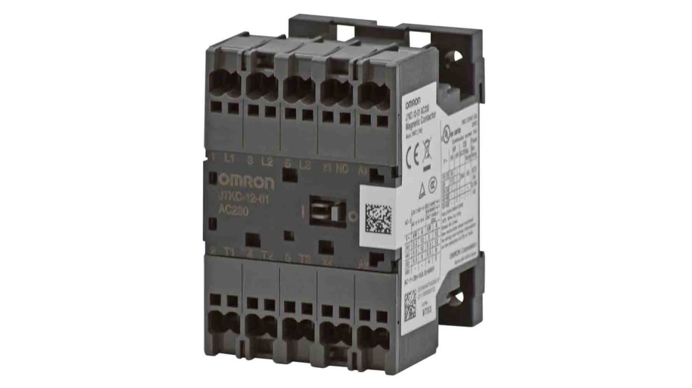 Omron 電磁接触器 24 V dc 1極, J7KC-12-01 DC24