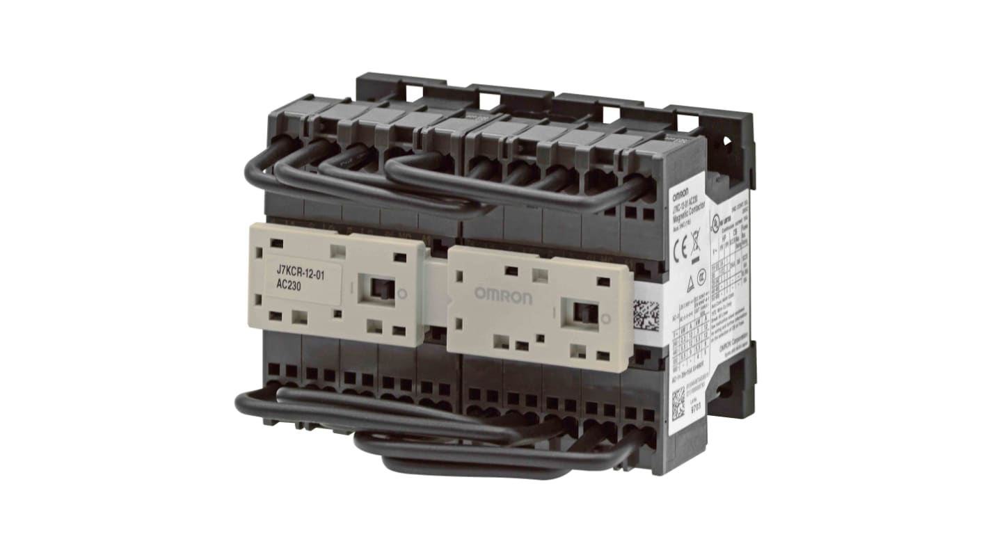 Contactor Omron de 1 polo, 1 NA, 12 A, bobina 24 V ac