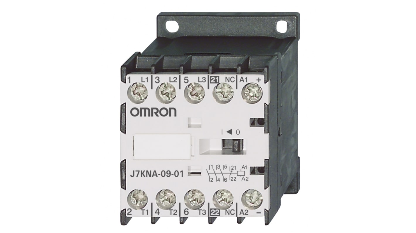 Contattore Omron, 3 poli, 3 NA, 9 A, 4 kW, bobina 230 V c.a.