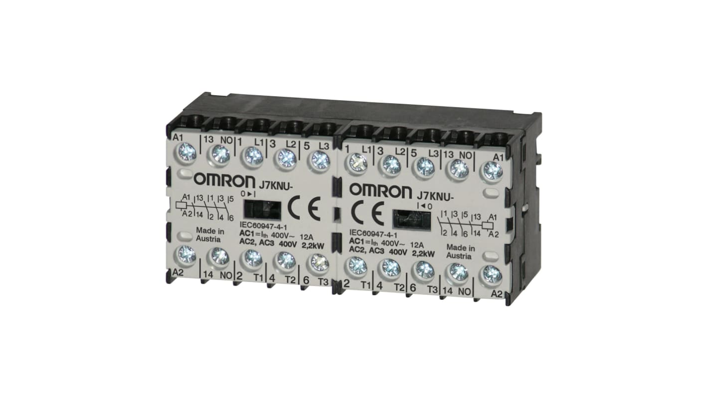 Contactor Omron, 1 NC, 5 A, bobina 180 V ac, 2,2 kW