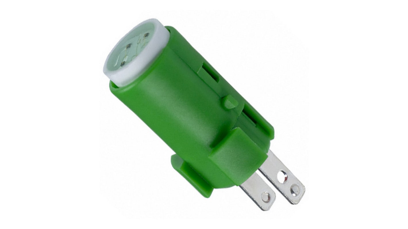 LED para botón pulsador, Color Verde, para uso con Interruptor de botón pulsador