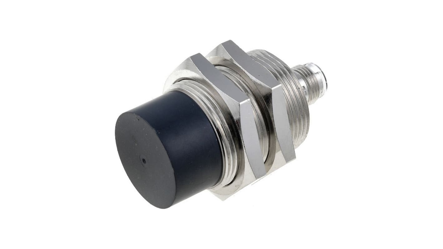 Omron Barrel-Style Inductive Proximity Sensor, M30 x 1.5, 20 mm Detection, NPN Output, 12 → 24 V, IP67