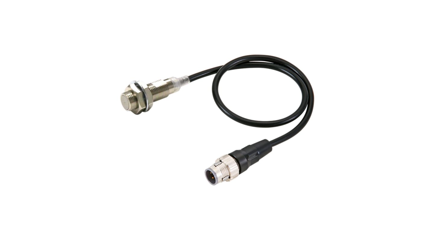 Omron Barrel-Style Inductive Proximity Sensor, M12 x 1, 4 mm Detection, PNP Output