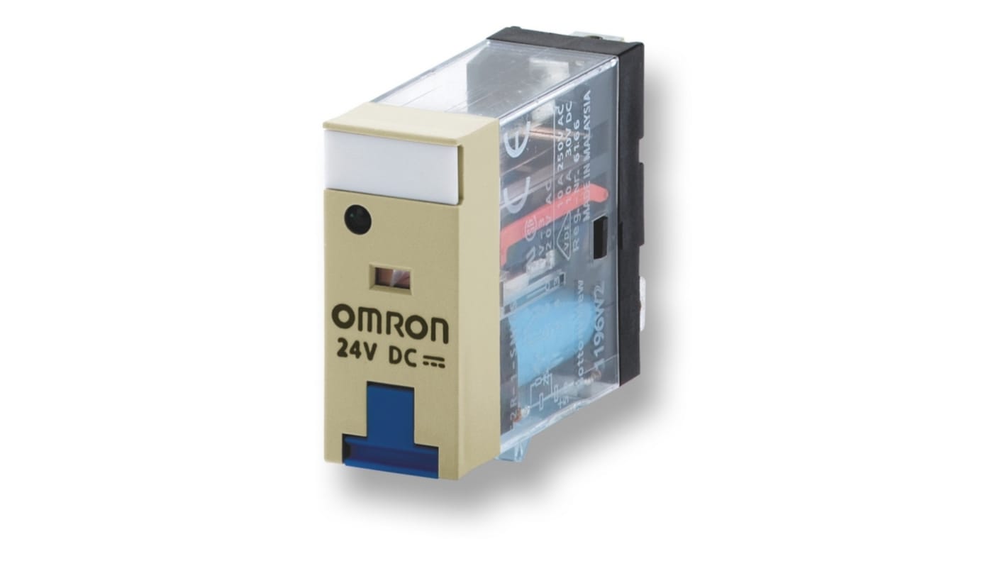 Omron Plug In Non-Latching Relay, 240V ac Coil, 5A Switching Current, DPDT