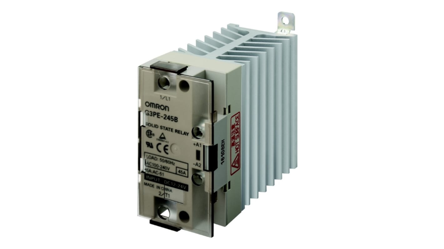 Omron G3PA Series Solid State Relay, 45 A Load, DIN Rail Mount, 528 V Load