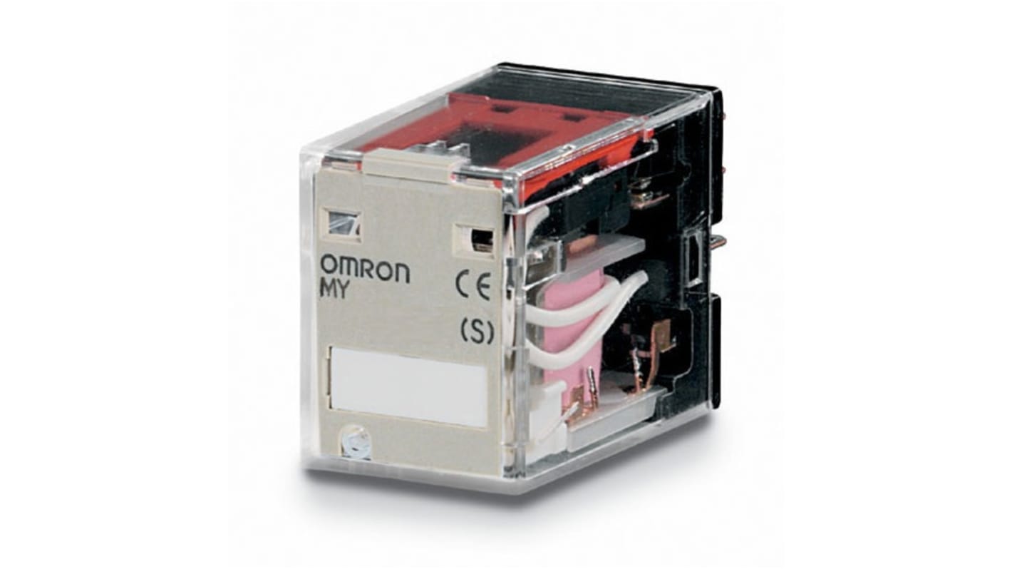 Omron Plug In Non-Latching Relay, 12V ac Coil, 10A Switching Current, DPDT